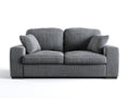 Canapé 2 places en tissu 171x87x81 cm - gris anthracite - design moderne - pour salon