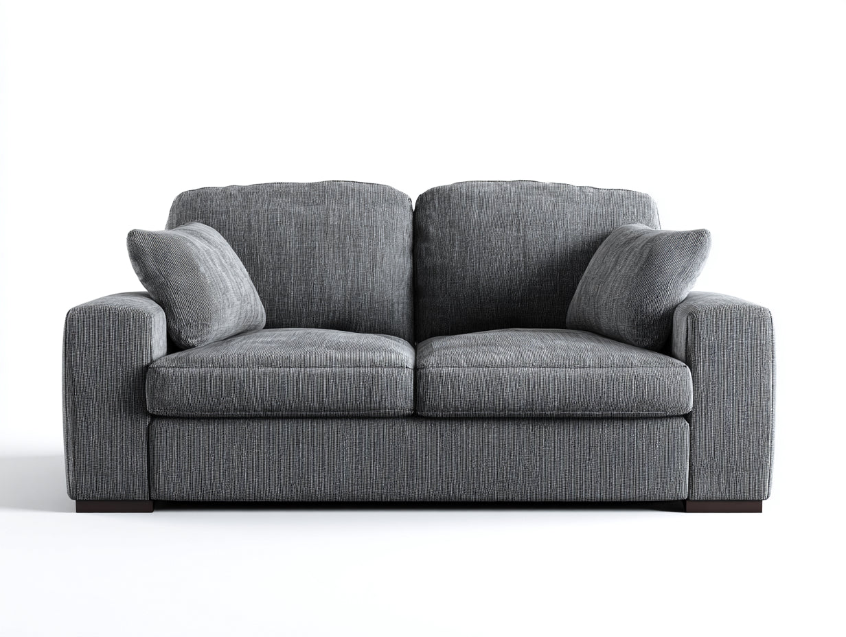 Canapé 2 places en tissu 171x87x81 cm - gris anthracite - design moderne - pour salon