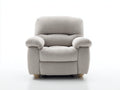 Fauteuil relax en tissu polyester 93x87x101 cm - gris clair - design contemporain - pour salon