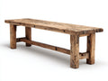 Banc de jardin en bois 170x38x45 cm - bois naturel - pour jardin - style rustique