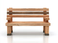 Banc de jardin en bois avec accoudoirs 169x48x82 cm - bois naturel et brun - style rustique - pour jardin