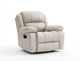 Fauteuil relax en simili cuir 96x90x104 cm - beige clair - design contemporain - pour salon