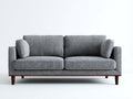 Canapé 2 places en tissu 168x84x82 cm - gris - design moderne - pour salon