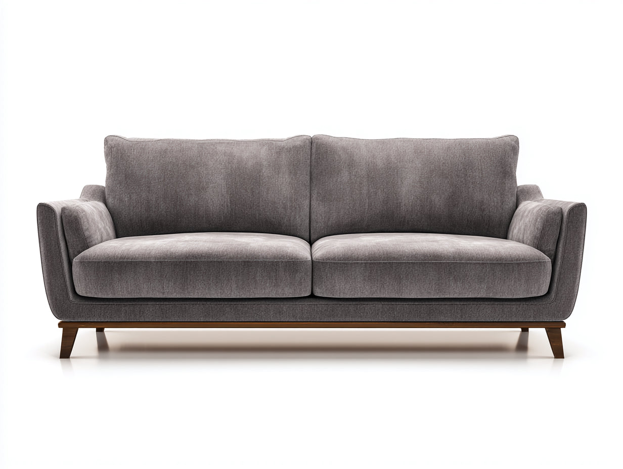 Canapé 2 places en tissu 178x86x80 cm - gris - pour salon - design moderne