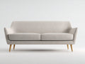 Canapé 2 places en tissu 176x82x78 cm - beige clair - pour salon - design moderne
