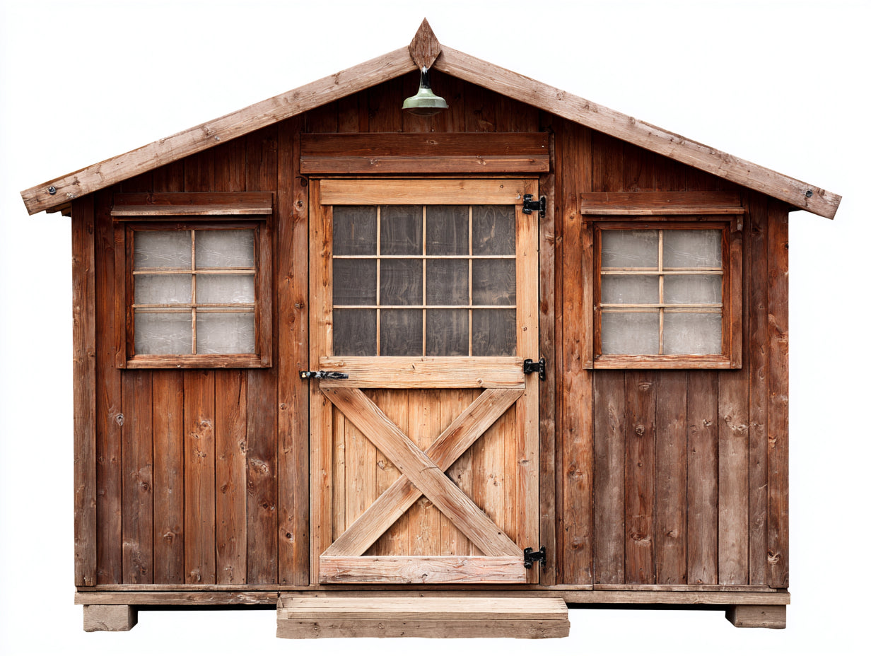 Abri de jardin en bois 280x180x215 cm - brun - rangement extérieur - style rustique- pour jardin