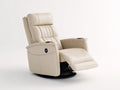 Fauteuil relax en simili cuir 98x92x106 cm - beige - design contemporain - pour salon