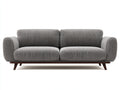 Canapé 2 places en tissu 180x84x78 cm - gris - pour salon - design moderne