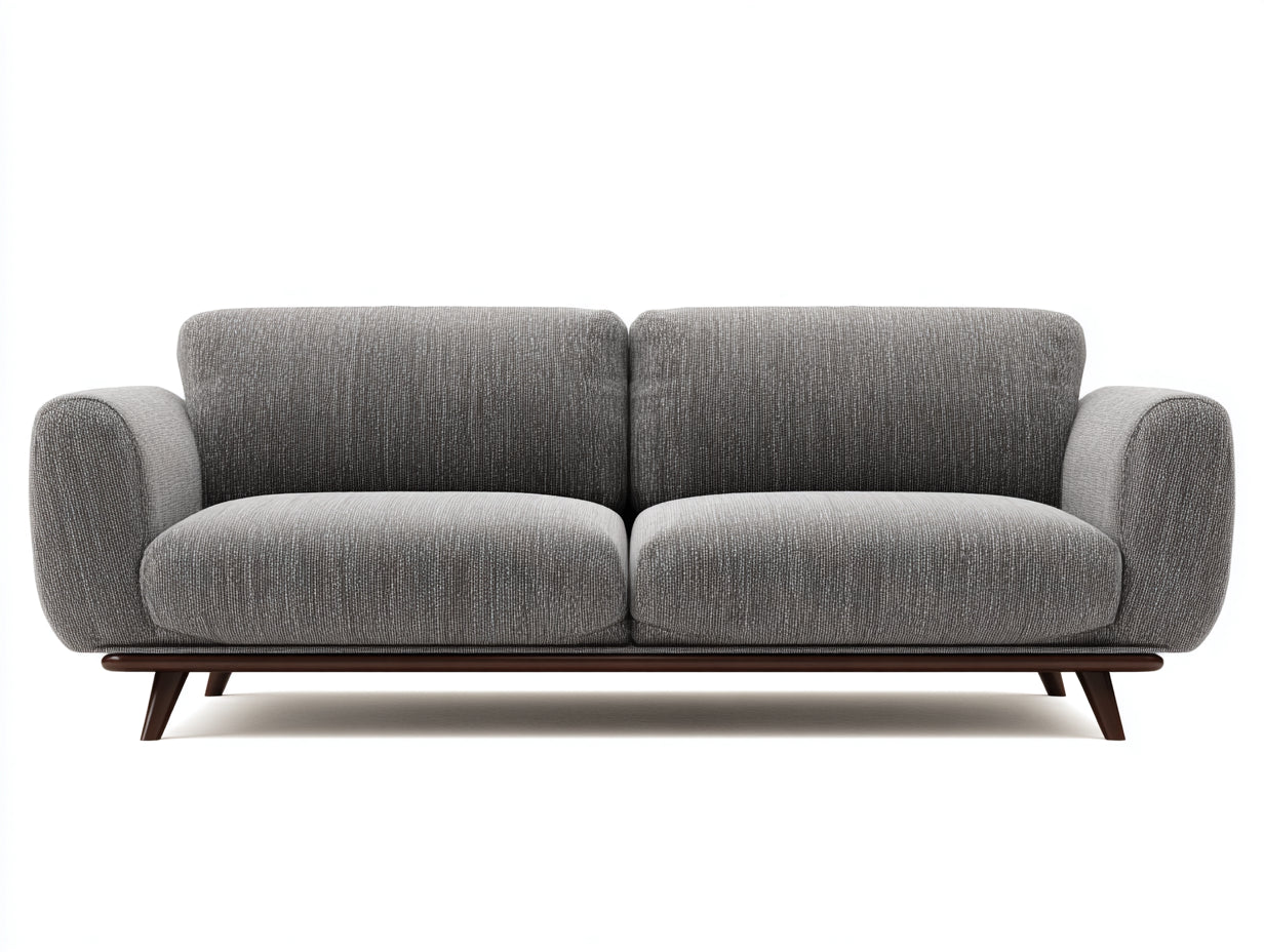 Canapé 2 places en tissu 180x84x78 cm - gris - pour salon - design moderne