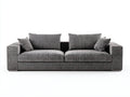 Canapé 2 places en tissu 174x89x79 cm - gris foncé - design moderne - pour salon