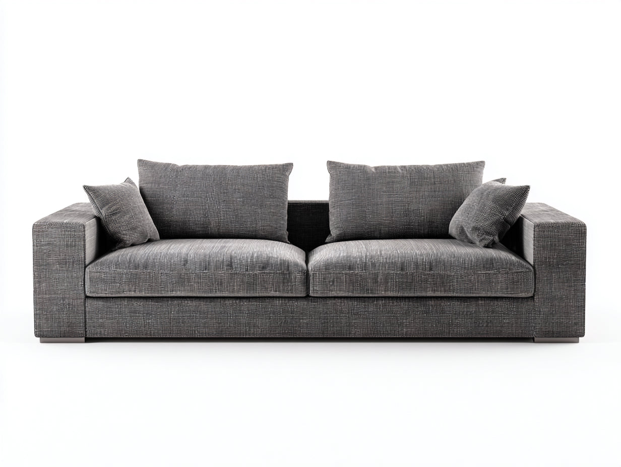 Canapé 2 places en tissu 174x89x79 cm - gris foncé - design moderne - pour salon
