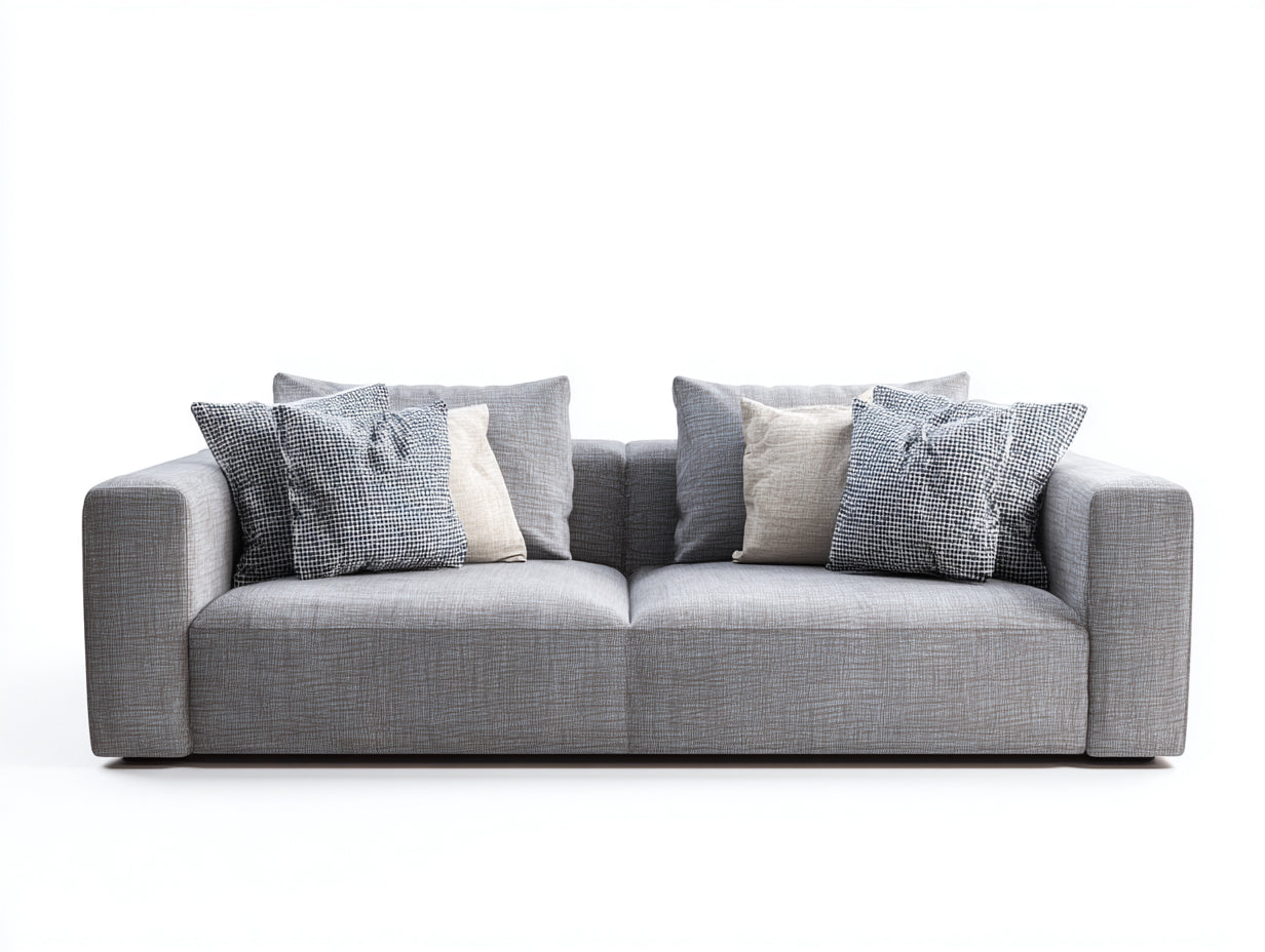 Canapé 2 places en tissu 172x88x78 cm - gris clair - design moderne - pour salon