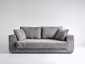 Canapé 2 places en tissu côtelé 169x86x80 cm - gris - design moderne - pour salon