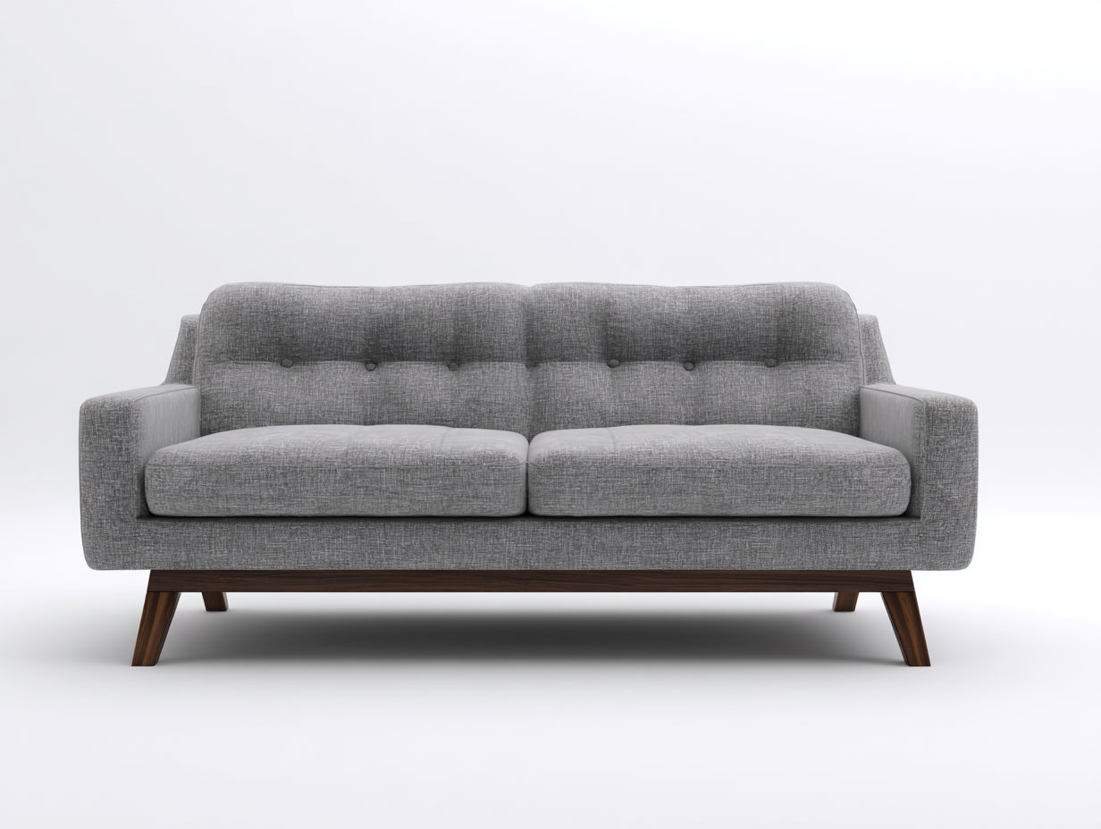 Canapé 2 places en tissu 166x83x81 cm - gris - design moderne - pour salon