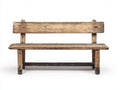 Banc de jardin en bois avec dossier 165x42x82 cm - bois vieilli - pour jardin - style rustique
