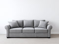 Canapé 2 places en tissu 170x86x84 cm - gris - pour salon - design classique