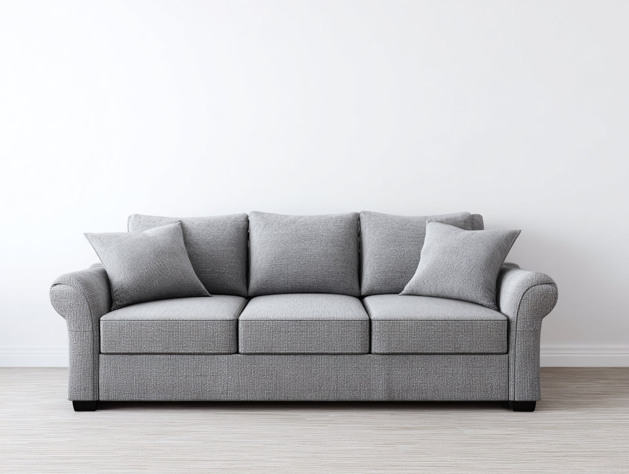 Canapé 2 places en tissu 170x86x84 cm - gris - pour salon - design classique
