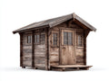 Abri de jardin en bois 245x205x225 cm - brun - rangement extérieur - style rustique- pour jardin
