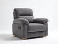 Fauteuil relax en tissu polyester 94x88x102 cm - gris anthracite - design contemporain - pour salon