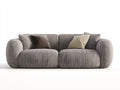 Canapé 2 places en tissu 172x92x78 cm - gris - pour salon - design moderne